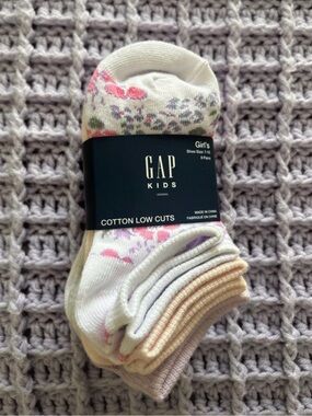 GAP Kids Girls Cotton Low Cut Socks - Floral & Pastel 8-Pack
